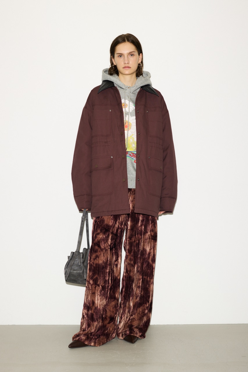 72▢萌 MOYURU ナイロン 変形パンツ TS0605-6 mame kurogouchi(マメクロゴウチ) Bamboo Motif Willow Jacquaed