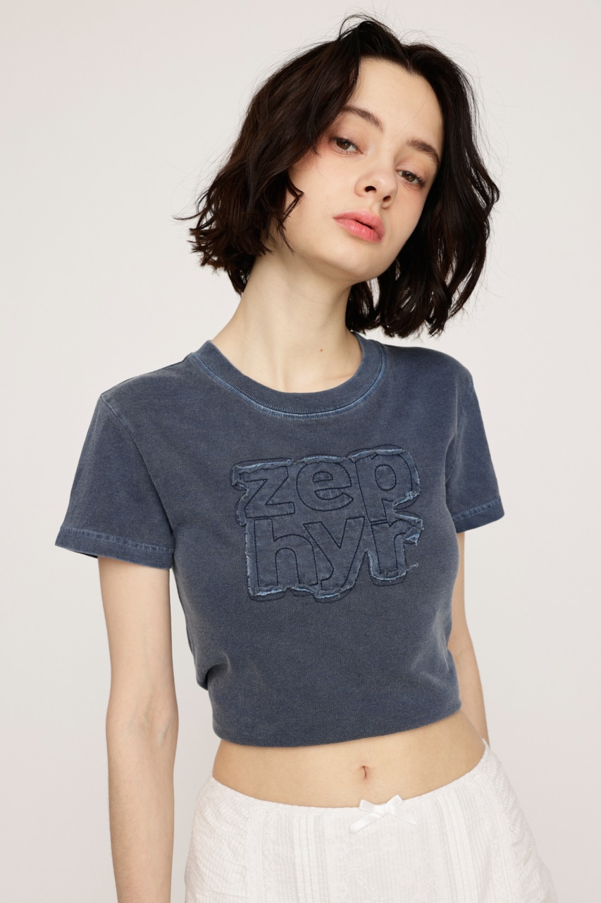 PATCH LOGO COMPACT Tシャツ BLU FREE