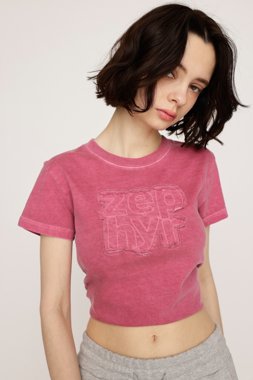 PATCH LOGO COMPACT Tシャツ RED FREE