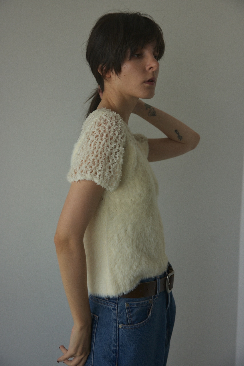 shaggy switching  tops O/WHT FREE