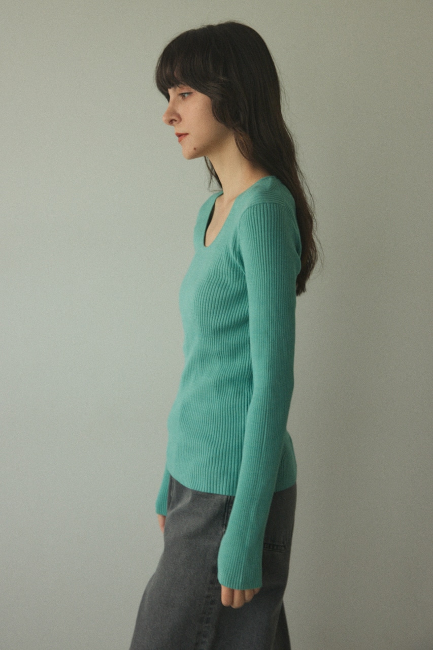 washable round neck tops L/GRN FREE