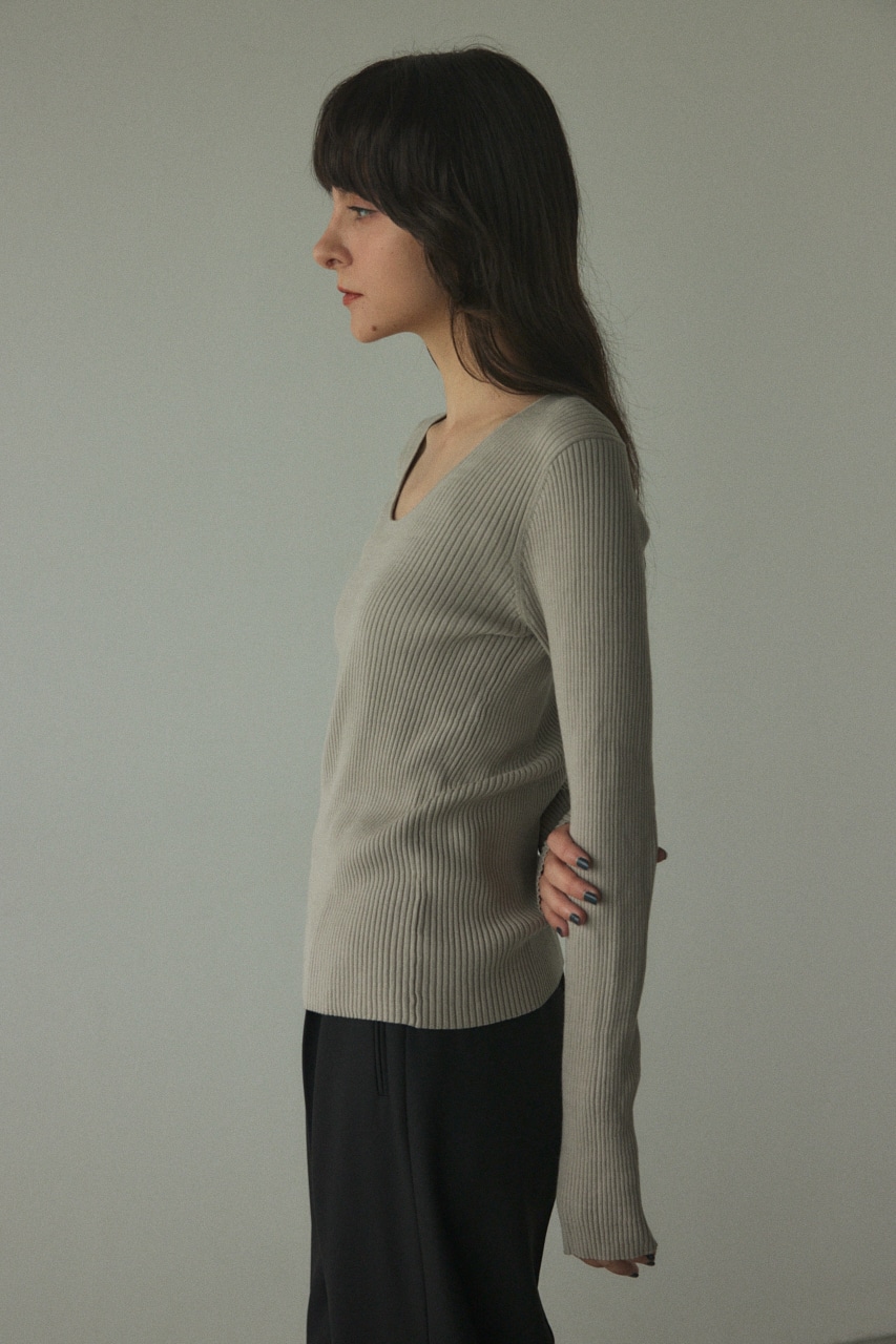 washable round neck tops L/GRY FREE