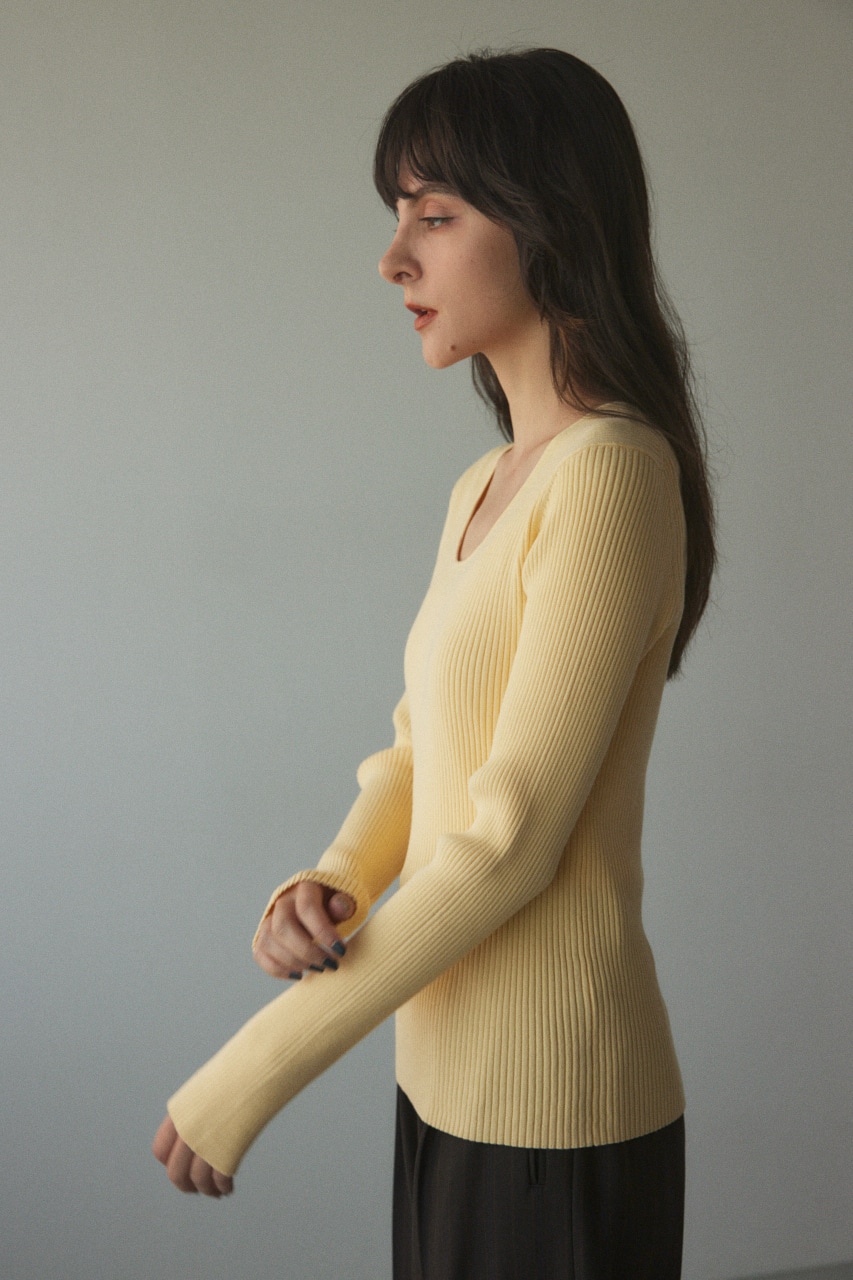 washable round neck tops L/YEL FREE