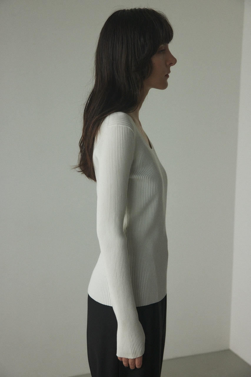 washable round neck tops O/WHT FREE