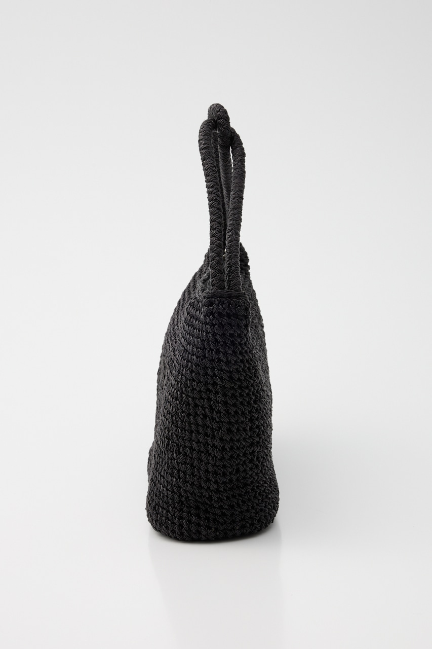 【SHEL'TTER SELECT】2wayハンドルメタリックコード編みバッグ BLK FREE