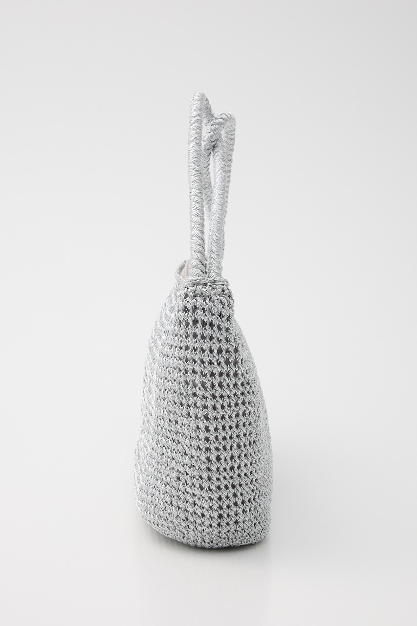 【SHEL'TTER SELECT】2wayハンドルメタリックコード編みバッグ SLV FREE