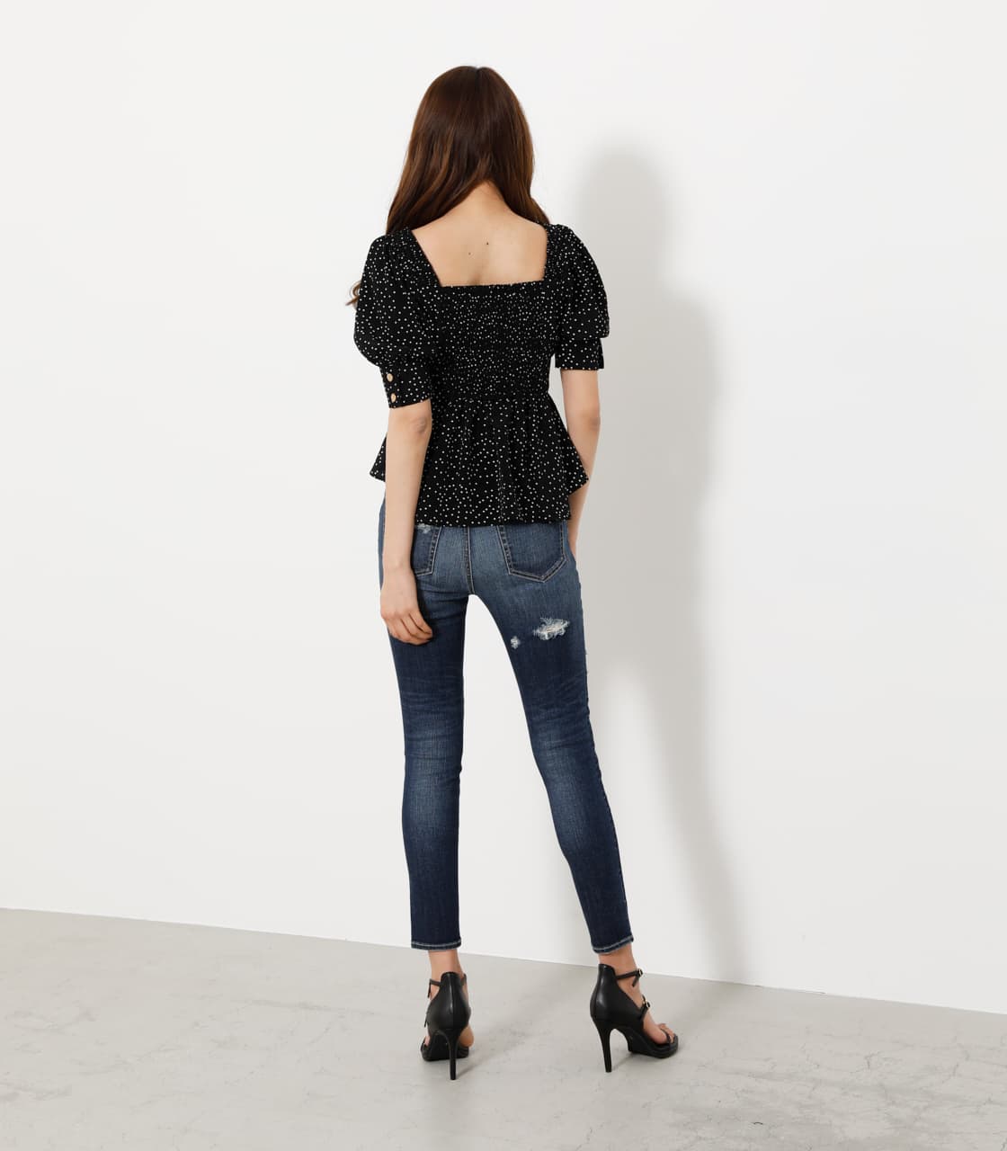 rienda | Crash DENIM J／W アンクルスキニー PT (スキニー ) |SHEL  