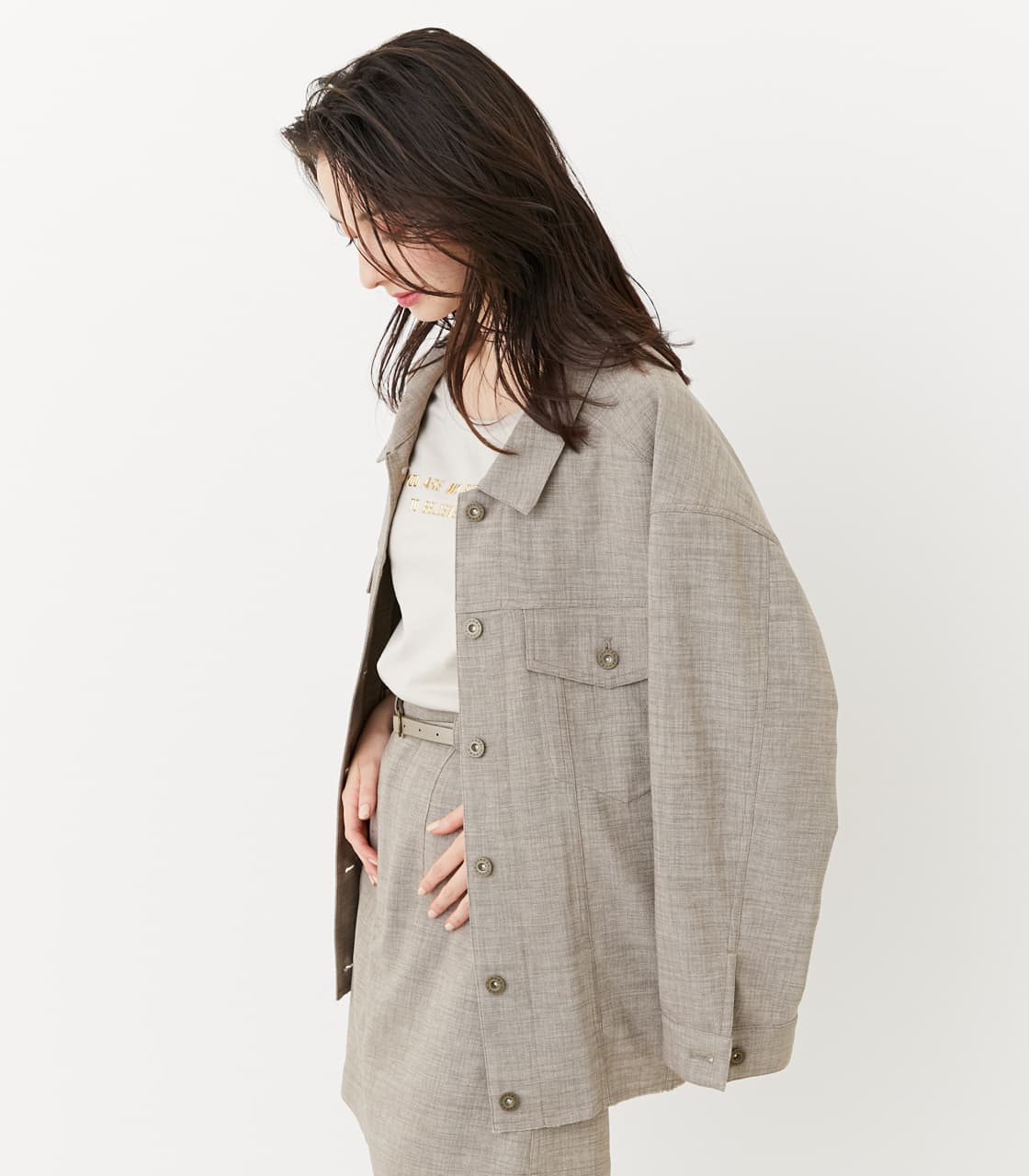 リネンライクフラップポケットjk Free L Gry ジャケット バロックジャパンリミテッド 公式通販サイト Shel Tter Web Store シェルターウェブストア