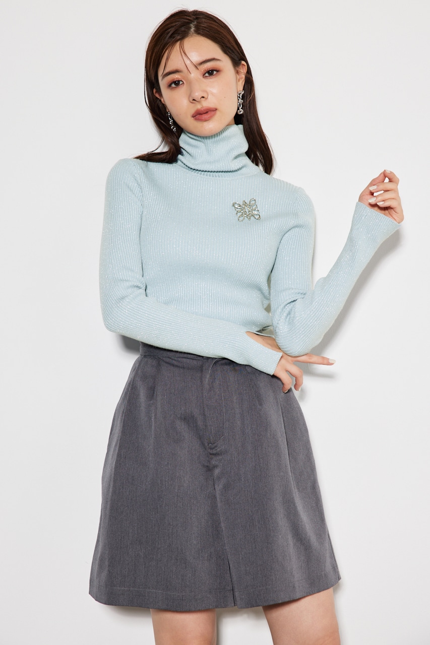 rienda | ラメルーズHNウォッシャブルknit TOP (ニット ) |SHEL'TTER