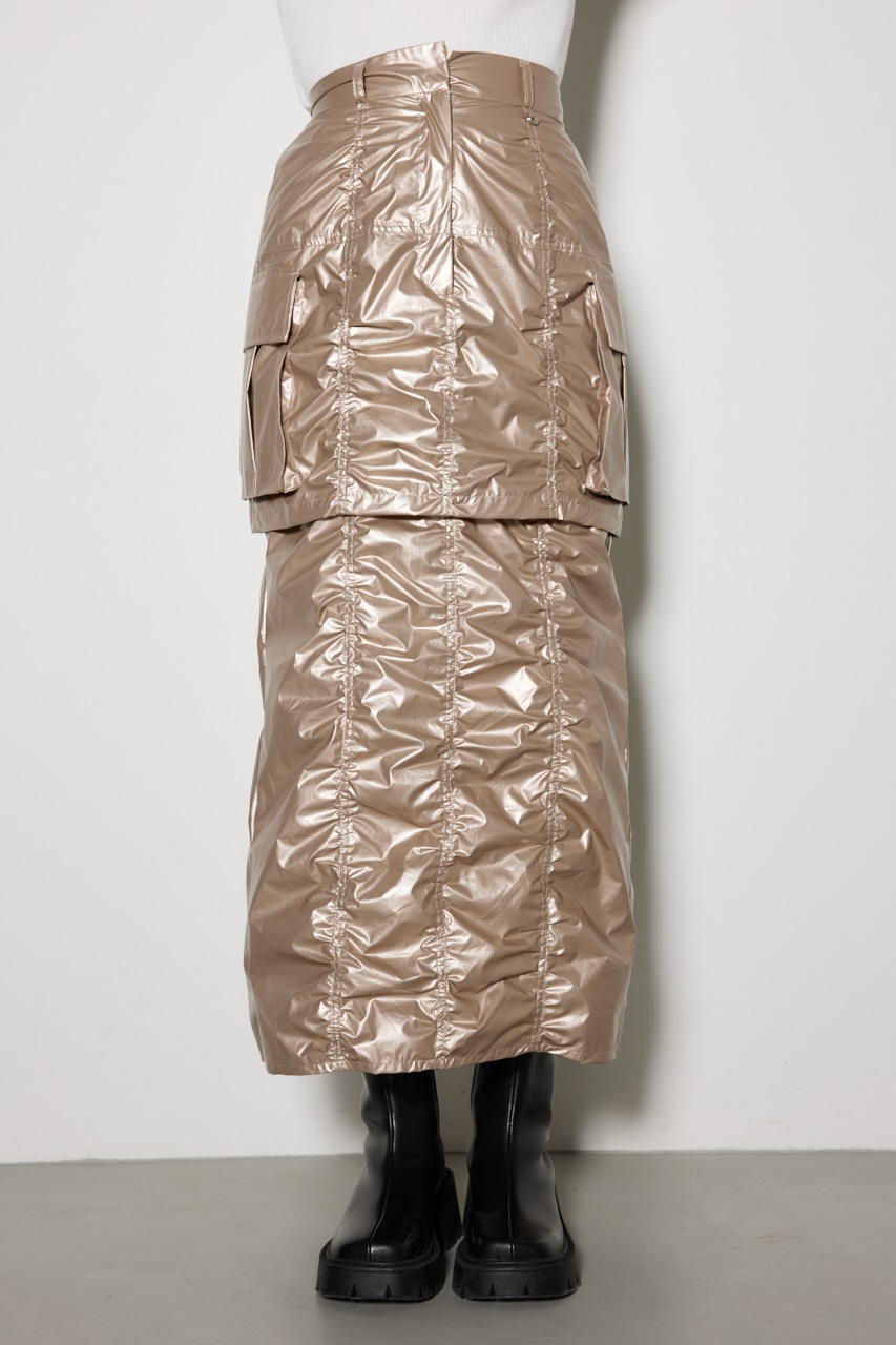 レイヤードカーゴジャストウエストスカート BRZ S