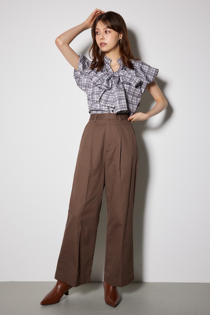 【rinorino】ELLIE タックアジャストパンツ GRAY Sサイズ タックワイドパンツ＜大きいサイズ有＞シックスタイル 通販