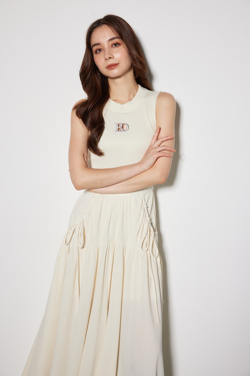 rienda＊ツイードラップコンビミディ ワンピース ジャケット rienda | RDロゴカットコンビワンピース (ワンピース(ミニ