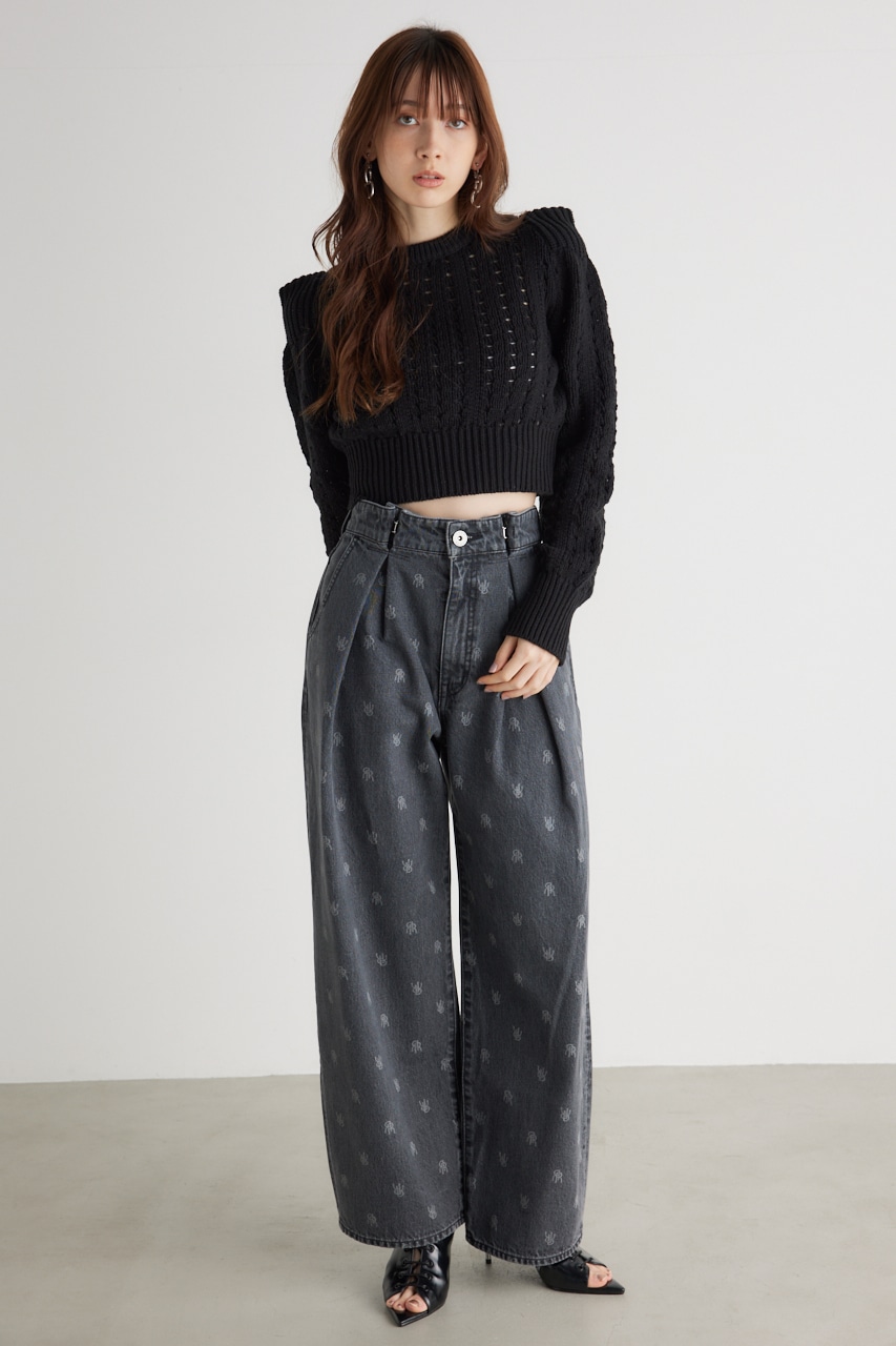 ショルダーポイントクロシェ TOP BLK FREE