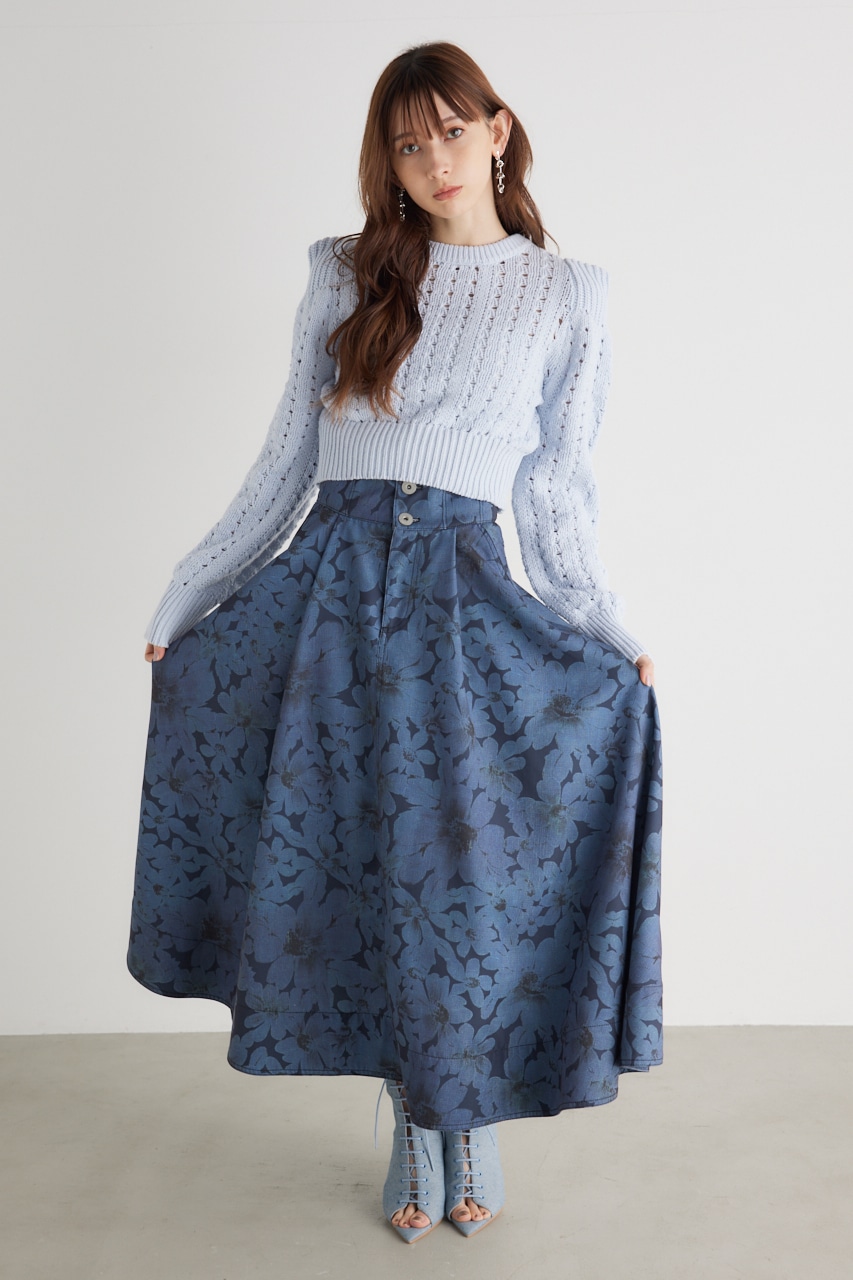 ショルダーポイントクロシェ TOP L/BLU FREE