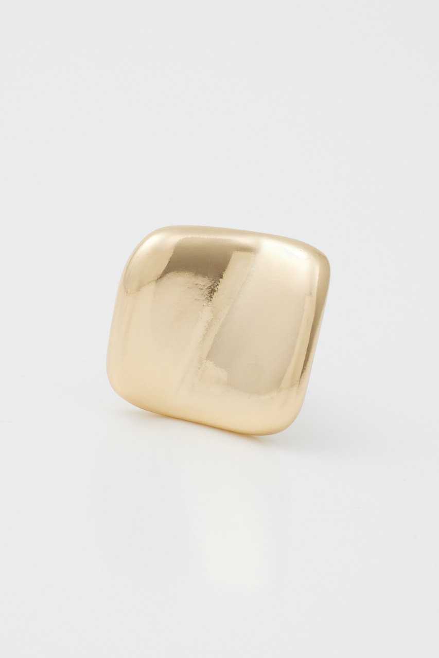 スクエアフォールドピアス GLD FREE