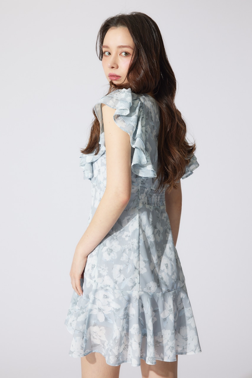 フリルフラワーミニワンピース L/GRY M