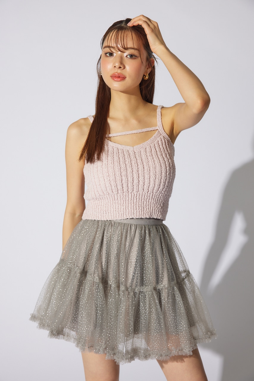 Chantal Thomassビスチェ 　【新品、未使用】 セール】[サイズ調整可能]ダブルジップデニムビスチェ（ベスト