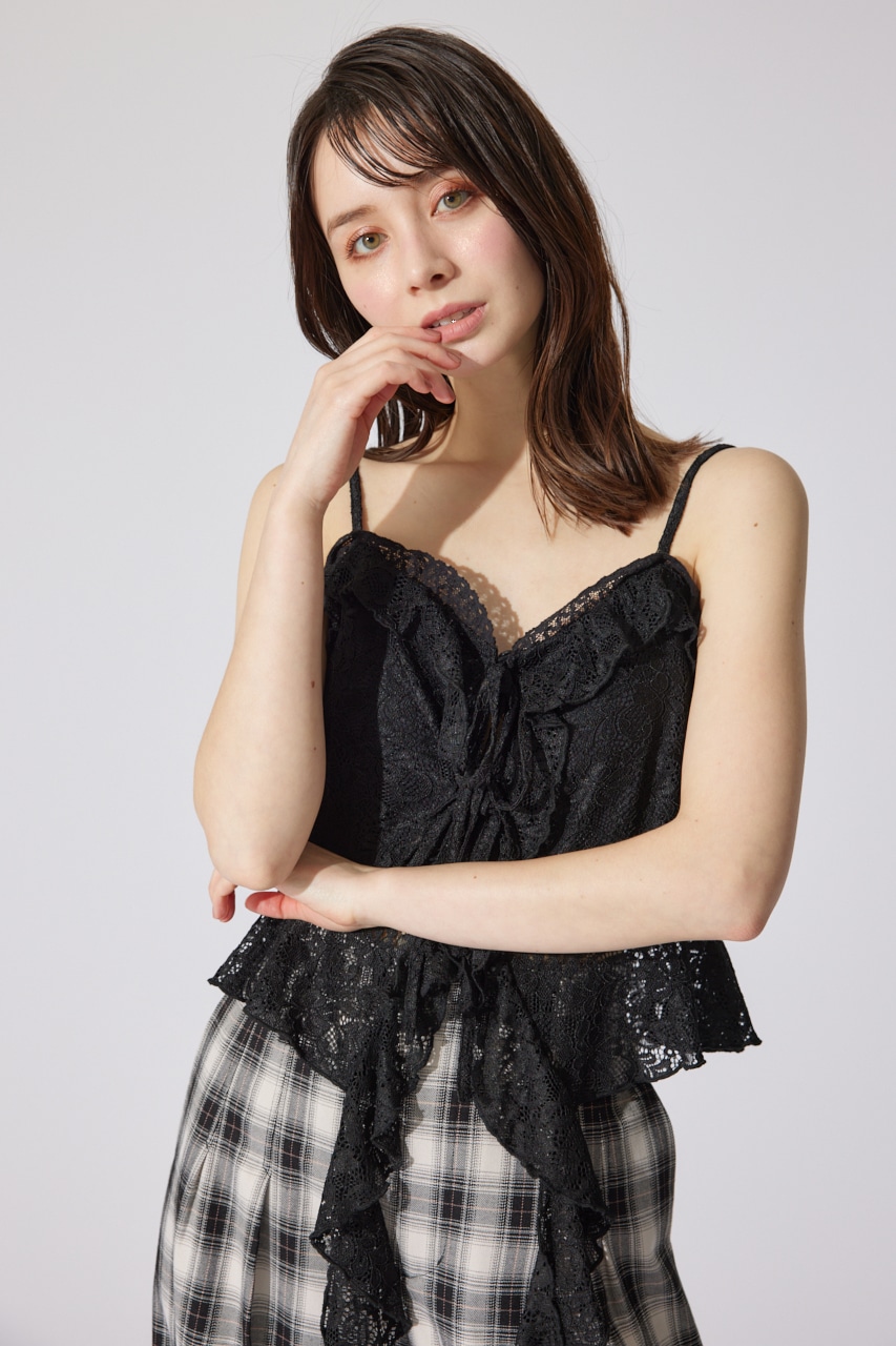 シンメトリーキャミトップス BLK M