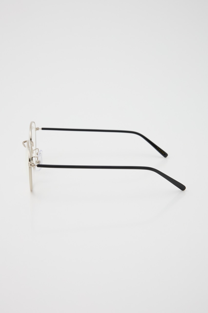 シルバーフレームラウンドアイウェア CLR FREE