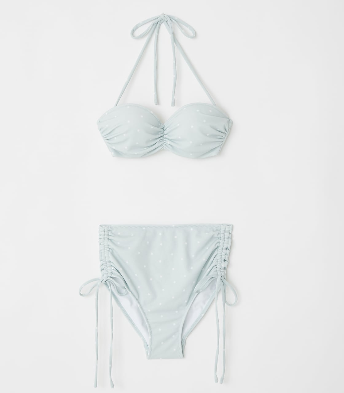 ドットギャザーパフバンドゥーカップビキニ Vivre Au Maroc Com