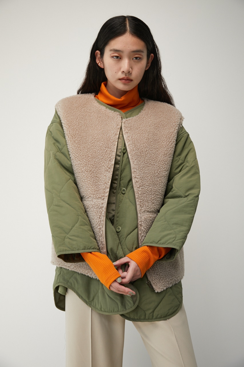 AZUL BY MOUSSY | BOA-VT LAYERED QUILTING BZ (ブルゾン ) |SHEL 