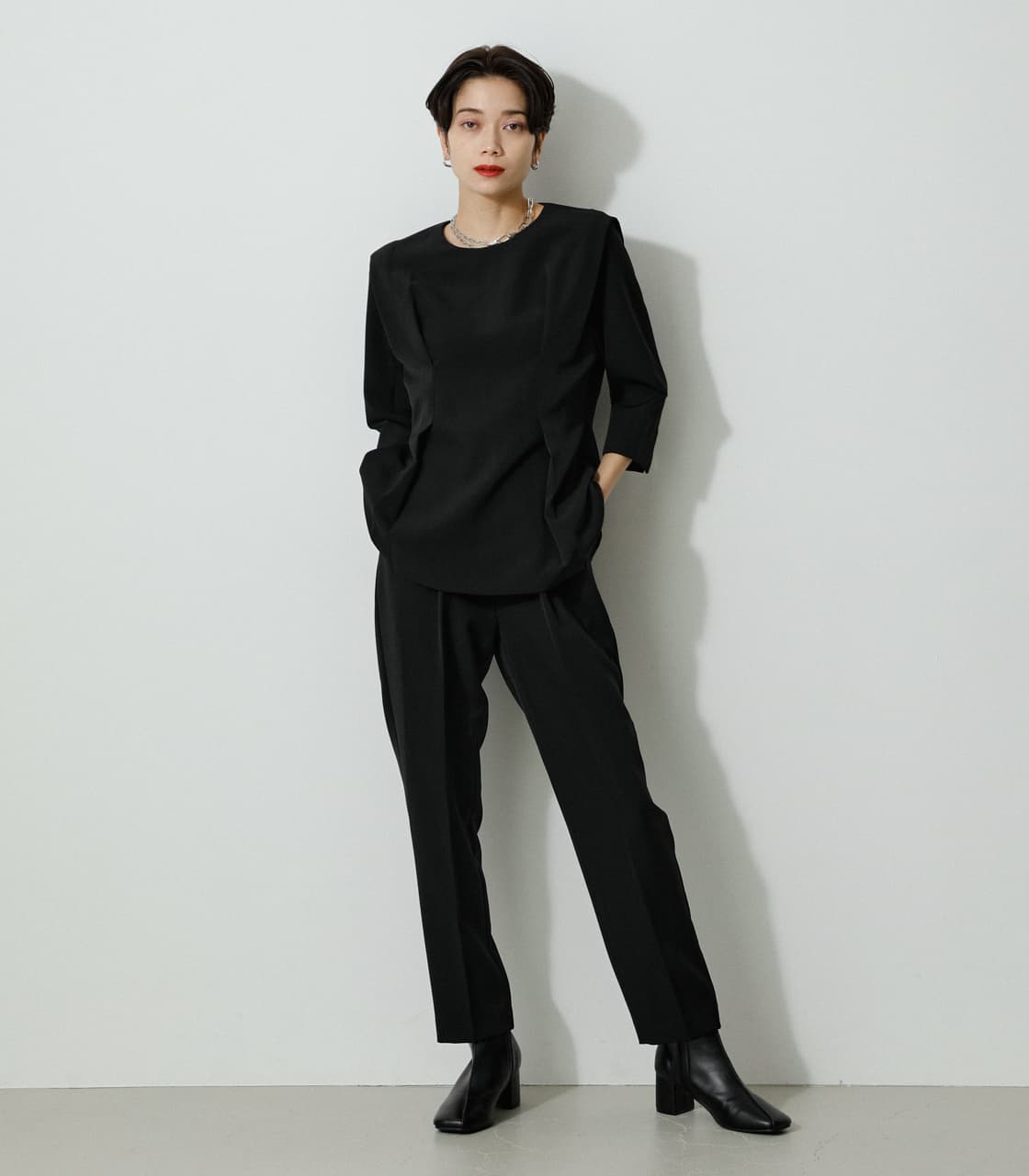 AZUL BY MOUSSY | TUCK TAPERED PANTS (パンツ ) |SHEL