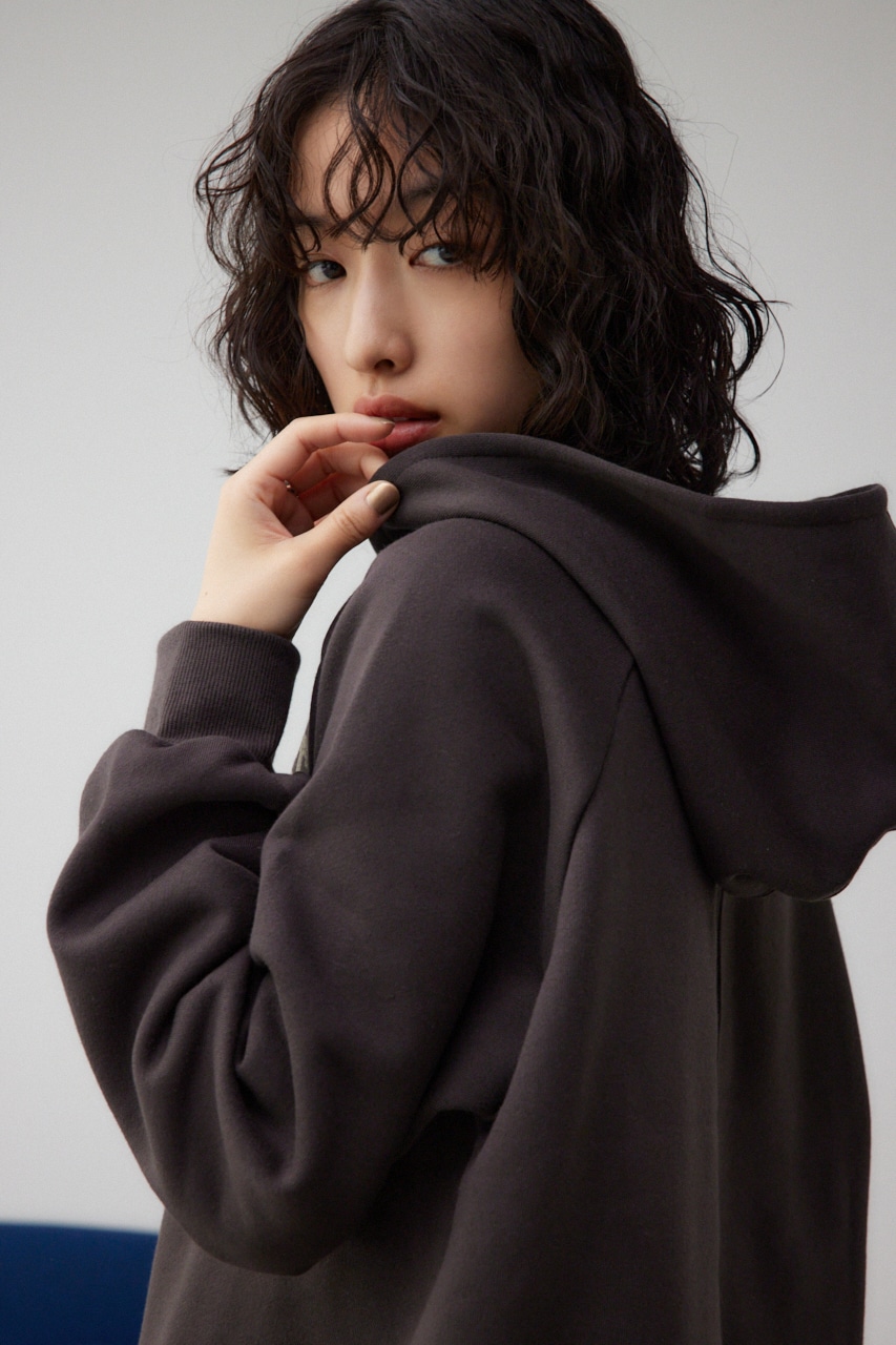 カレッジプリントスウェットパーカー C.GRY FREE