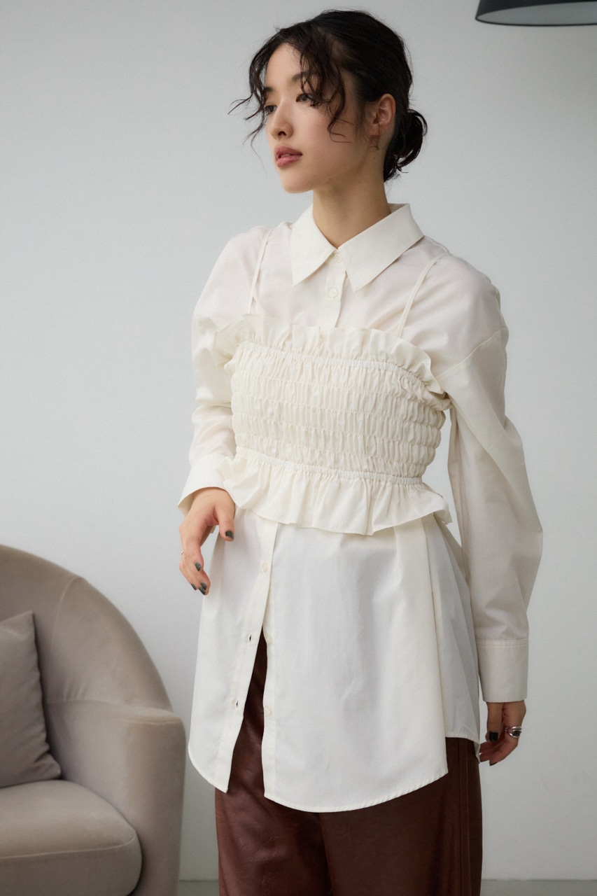 ビスチェ付きオーバーシャツ IVOY FREE