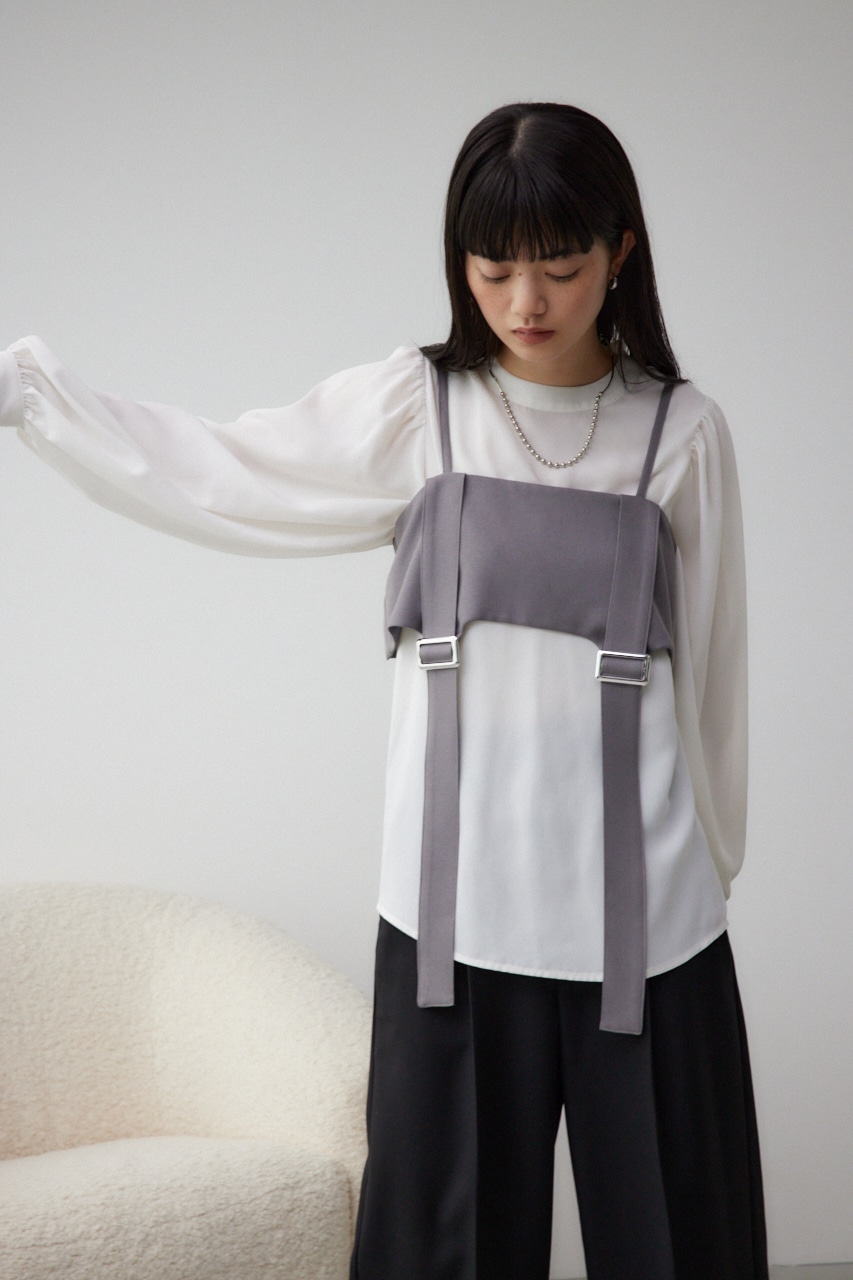 ガータービスチェレイヤードトップス GRY FREE