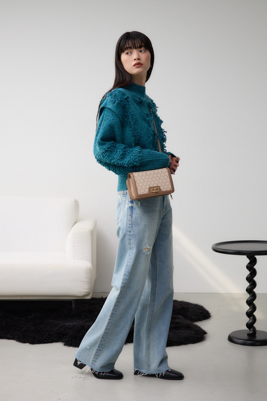 モノグラムパターンウォレットバッグ 柄BEG FREE