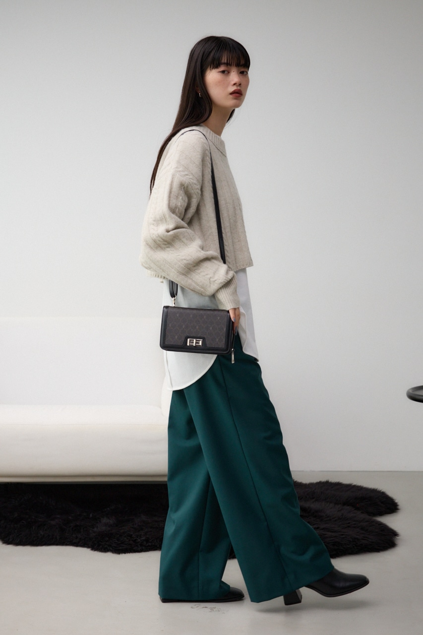 モノグラムパターンウォレットバッグ 柄BLK FREE