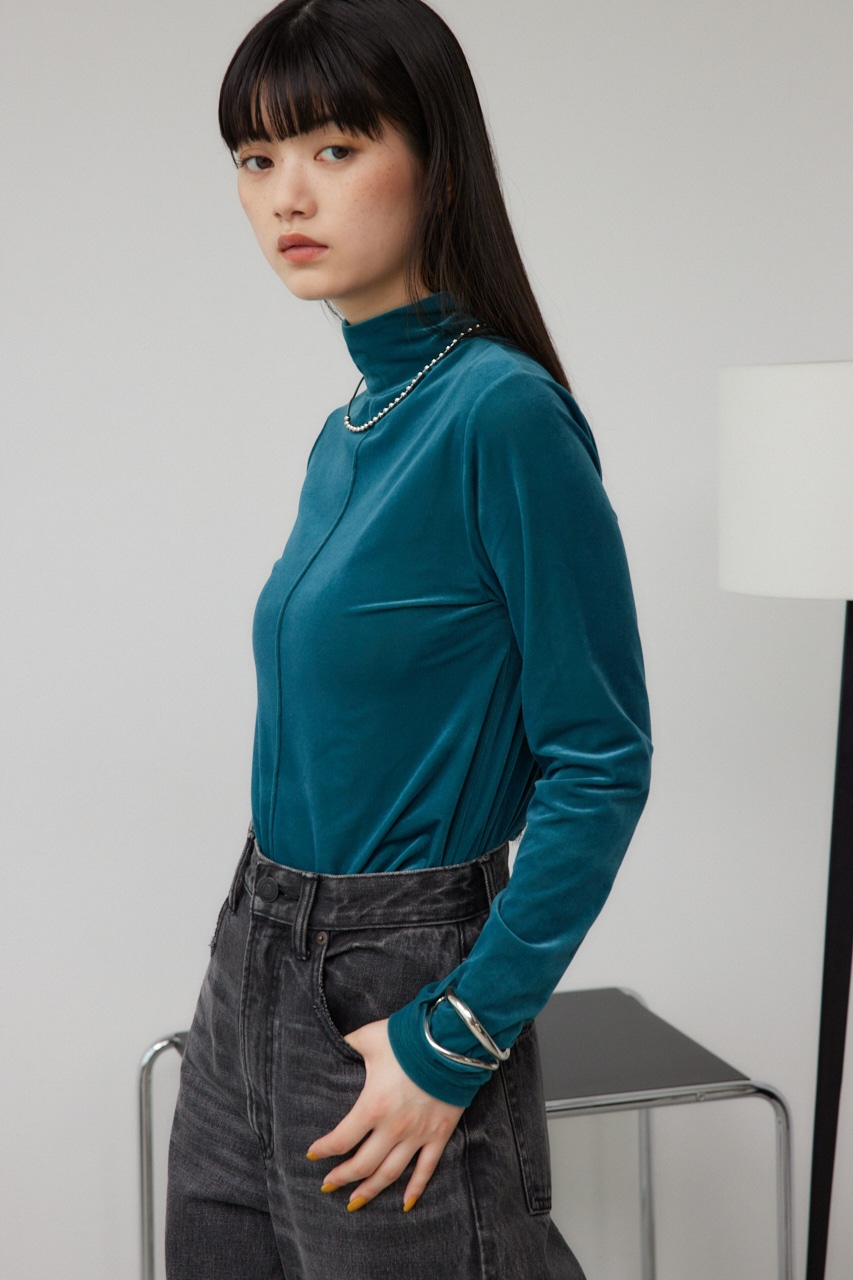 ベロアカットトップス D/GRN FREE