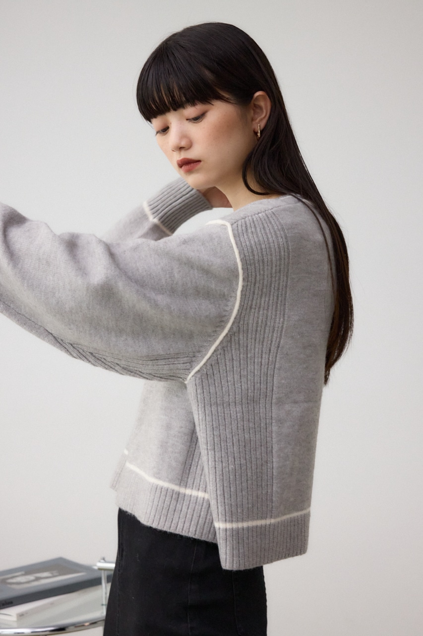 スウェットライクニットプルオーバー T.GRY FREE