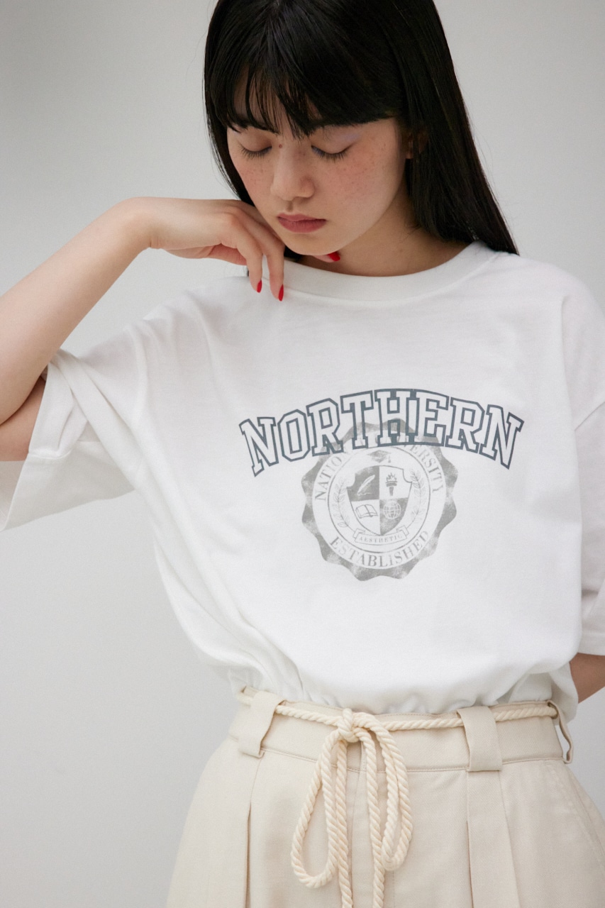 カレッジルーズTシャツ WHT FREE