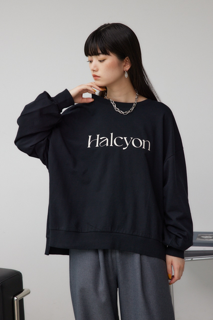 プリントウラケプルオーバー BLK FREE