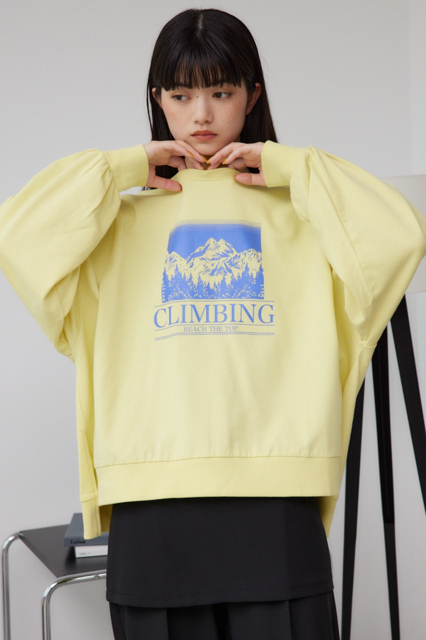 プリントウラケプルオーバー YEL FREE