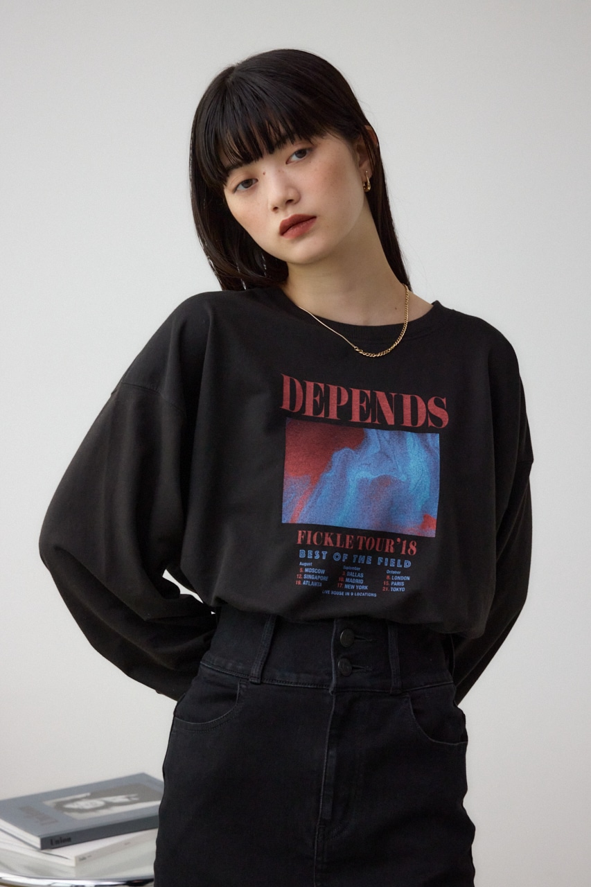 ビンテージプリントウラケプルオーバー 柄BLU FREE