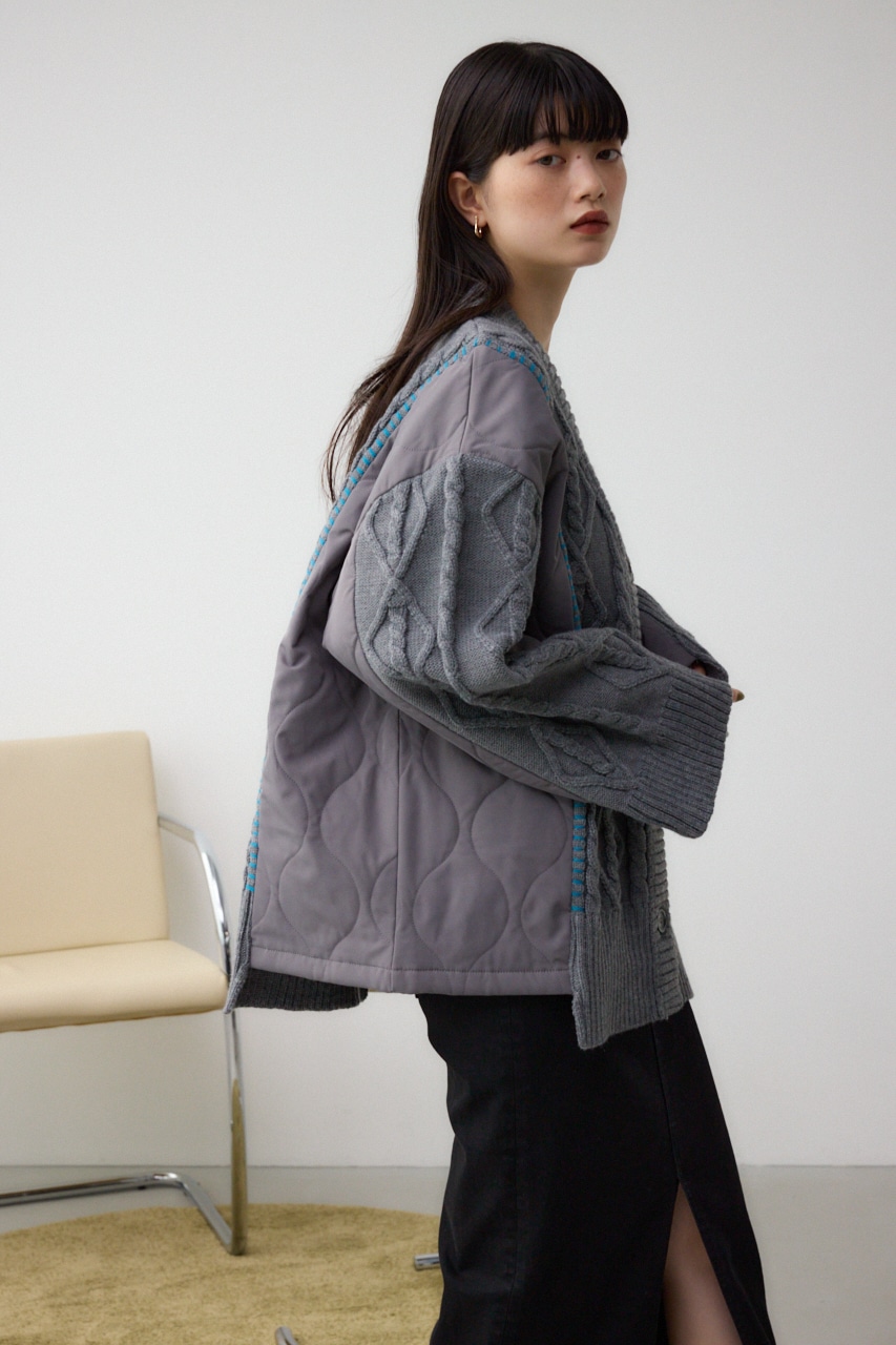 コンビネーションカーディガン GRY FREE