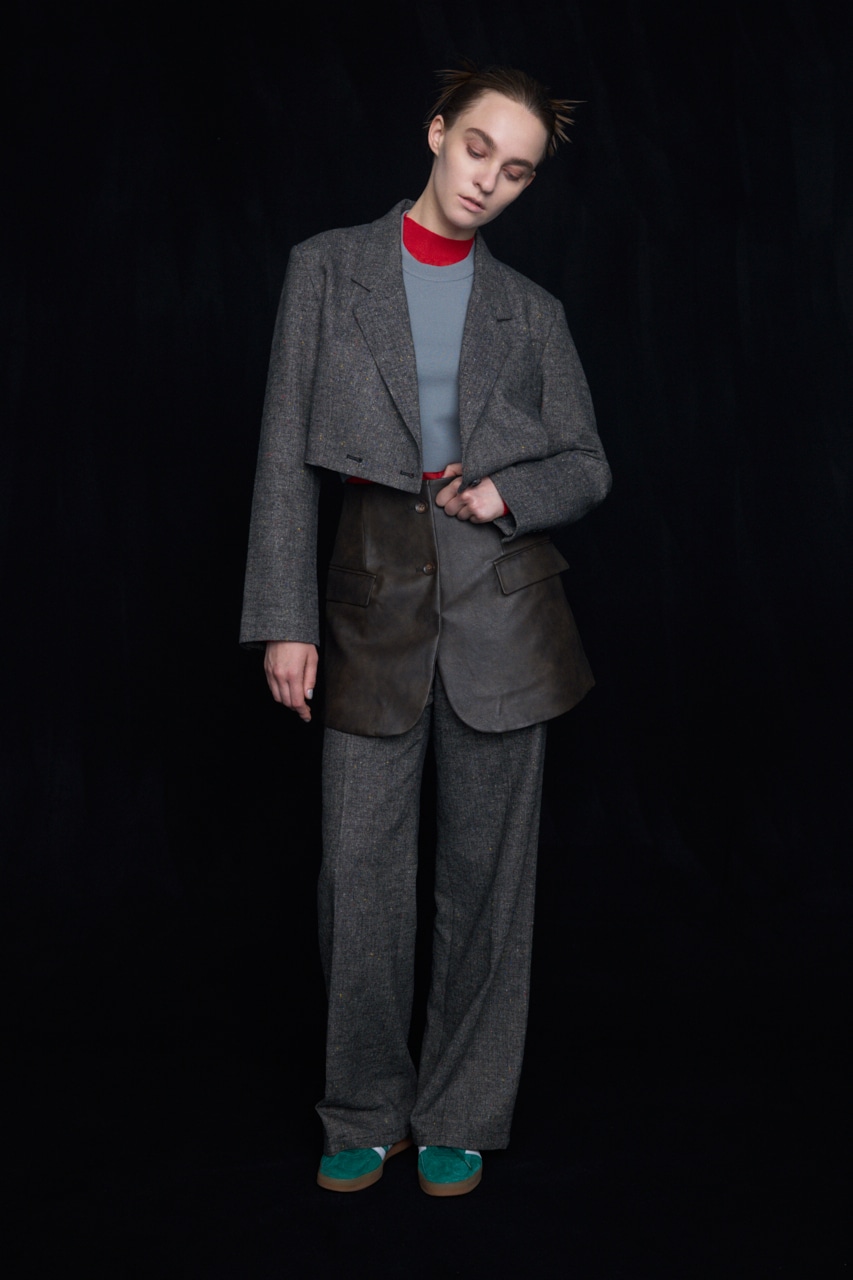 【PLUS】パターンクロップドジャケット Multi_1 FREE