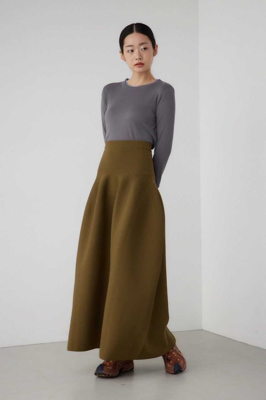 【PLUS】コクーンフォルム2WAYスカート KHA S