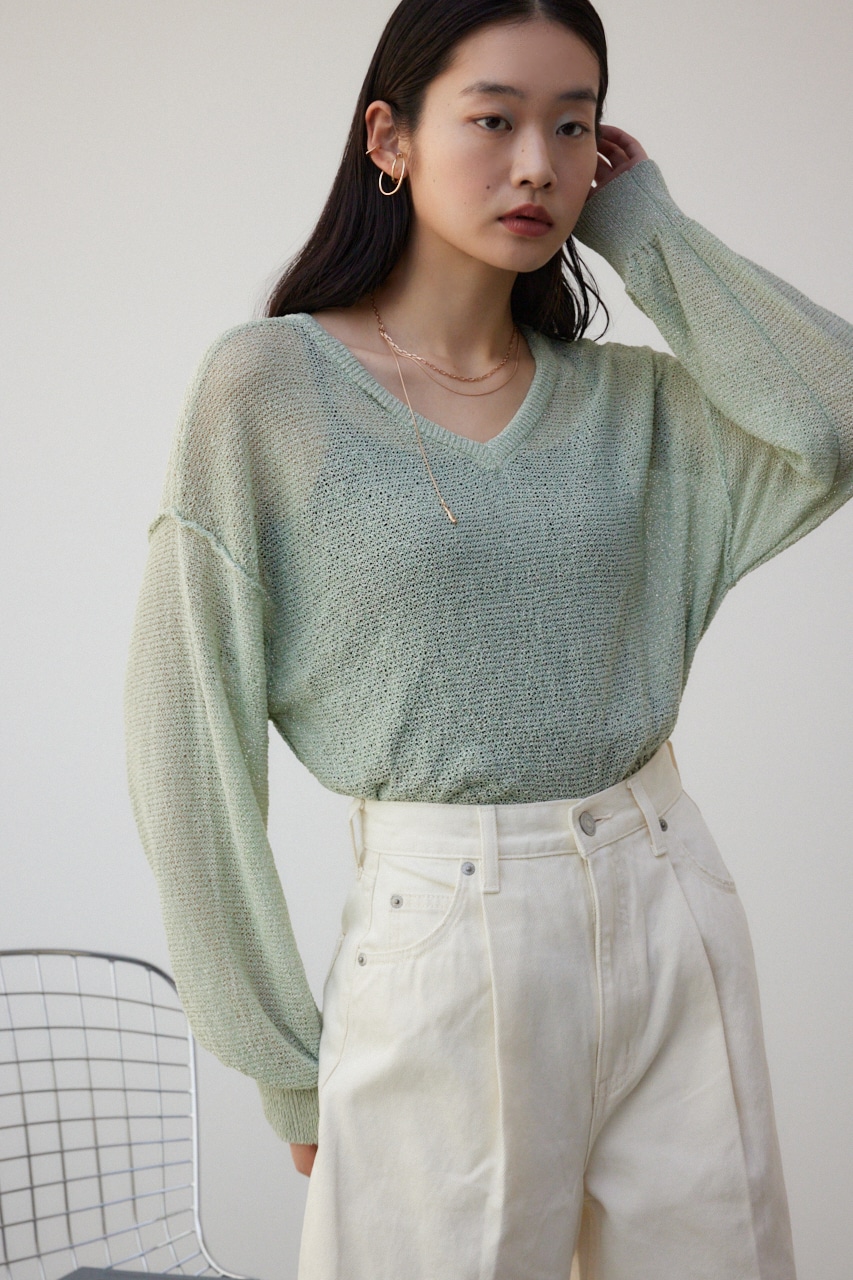 シアーグリッタールーズニット MINT FREE