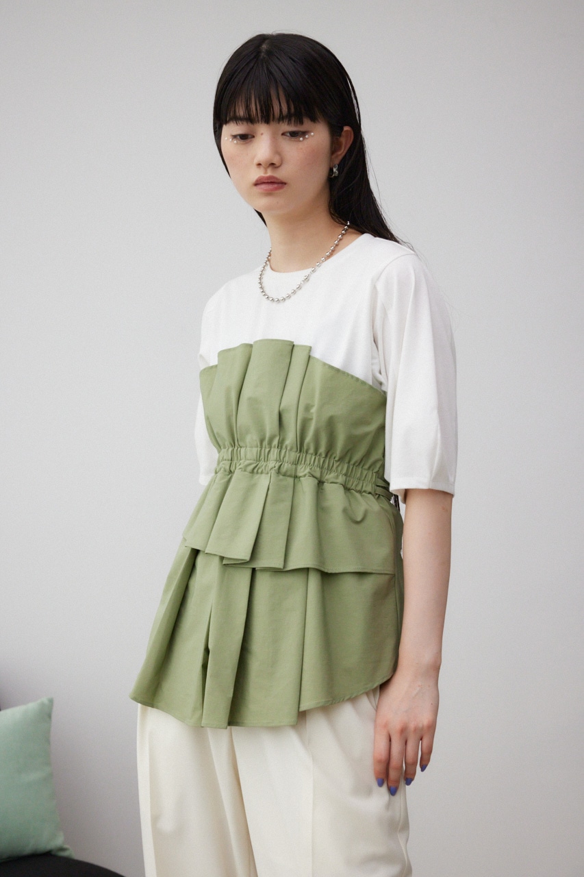 ビスチェレイヤードトップス 柄KHA M