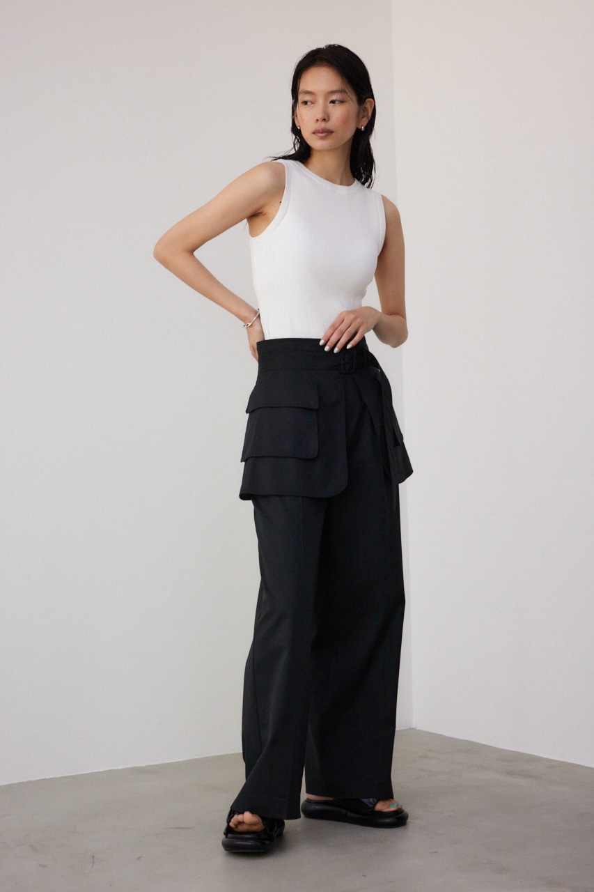 【PLUS】パッド付きニットタンク O/WHT FREE