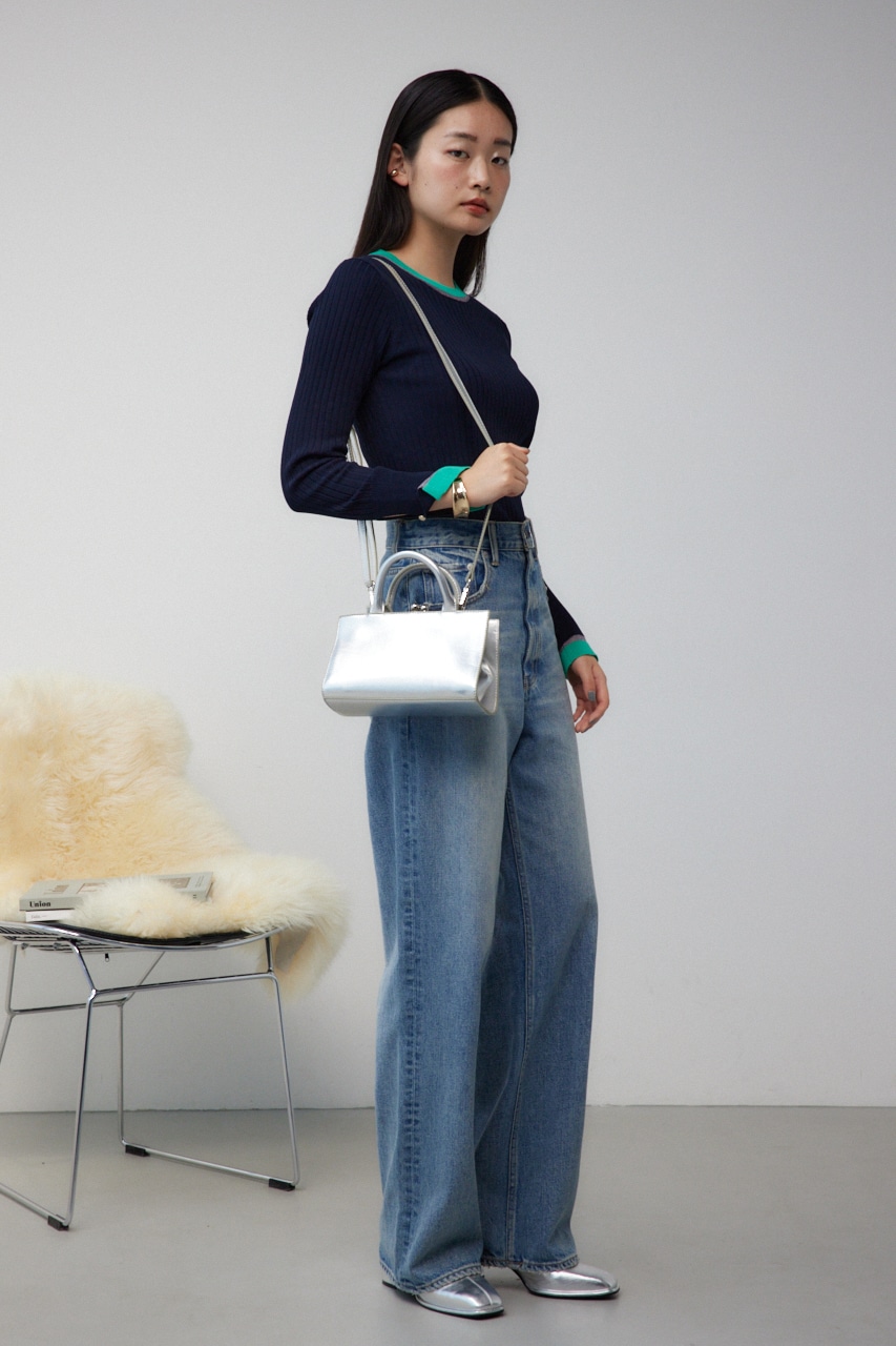 メタルフレームミニバッグ SLV FREE