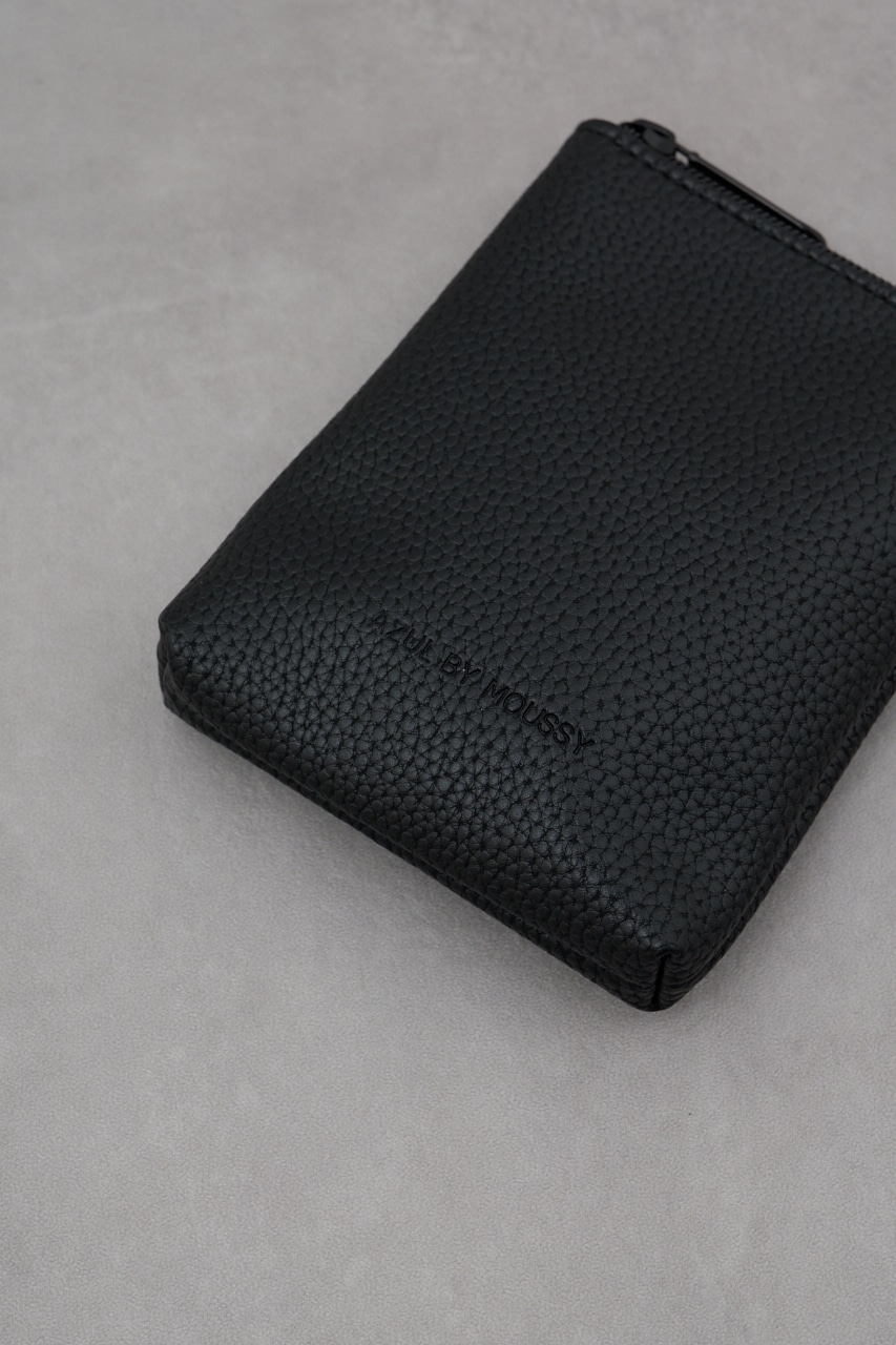シュリンクフェイクレザーミニポーチ BLK FREE