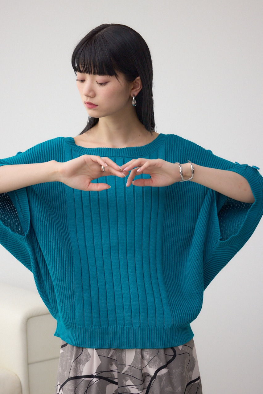 2WAYショルダーボタンニット BLU FREE