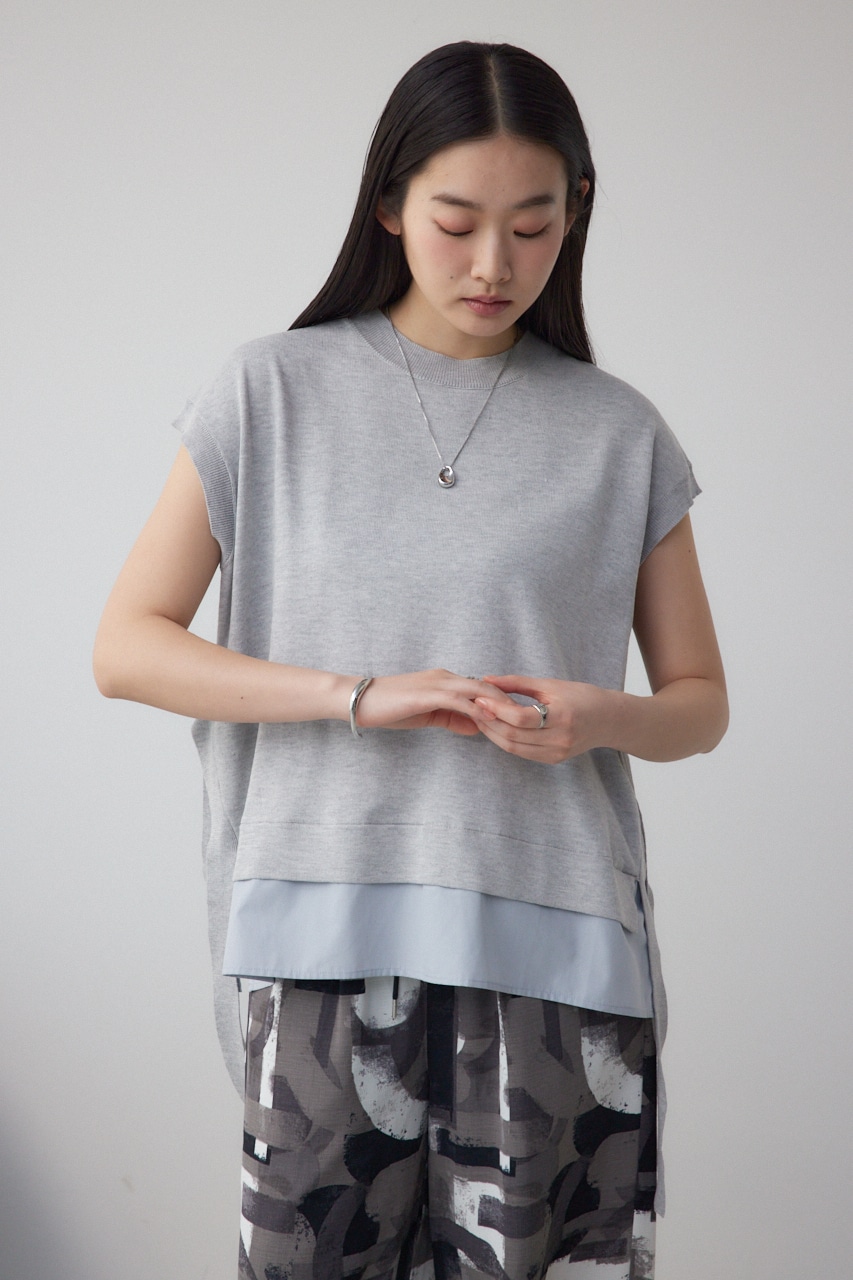 フハクキリカエデザインドルマンニット GRY FREE