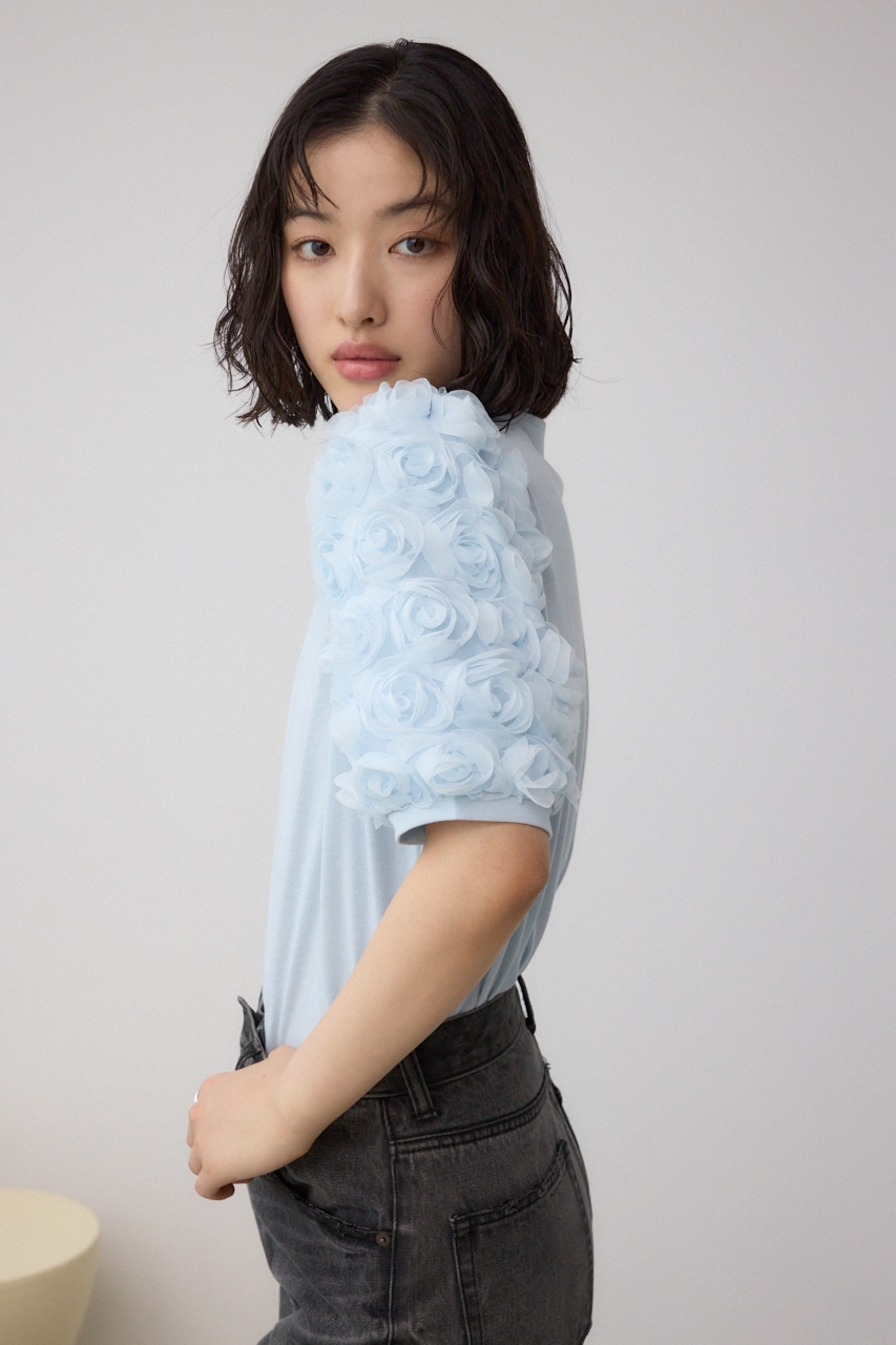 ソデチュールトップス L/BLU FREE