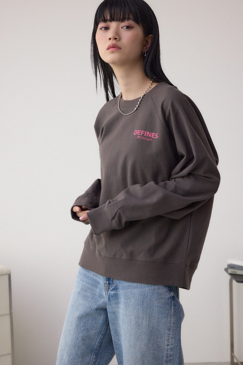 ミニウラケプリントトップス C.GRY FREE