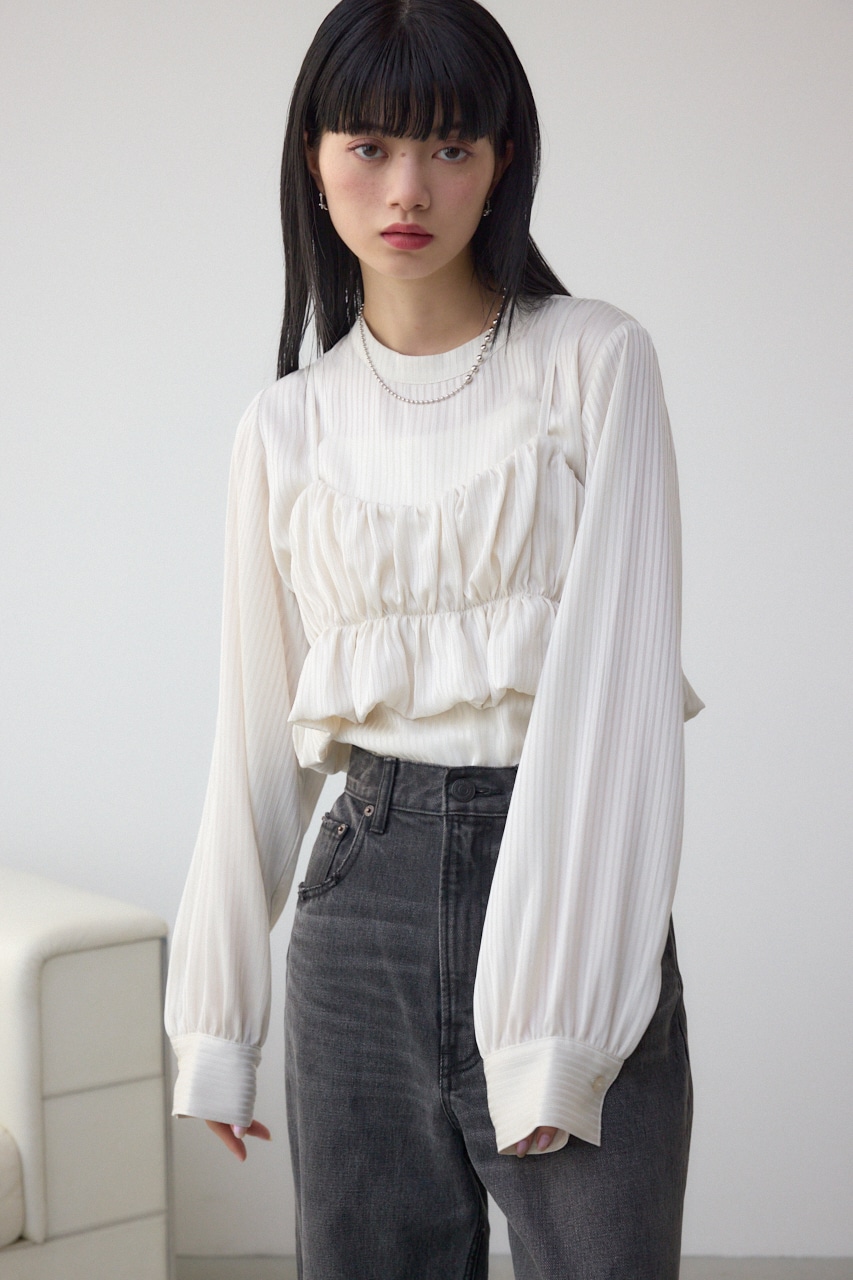 バルーンビスチェレイヤードセットブラウス IVOY FREE